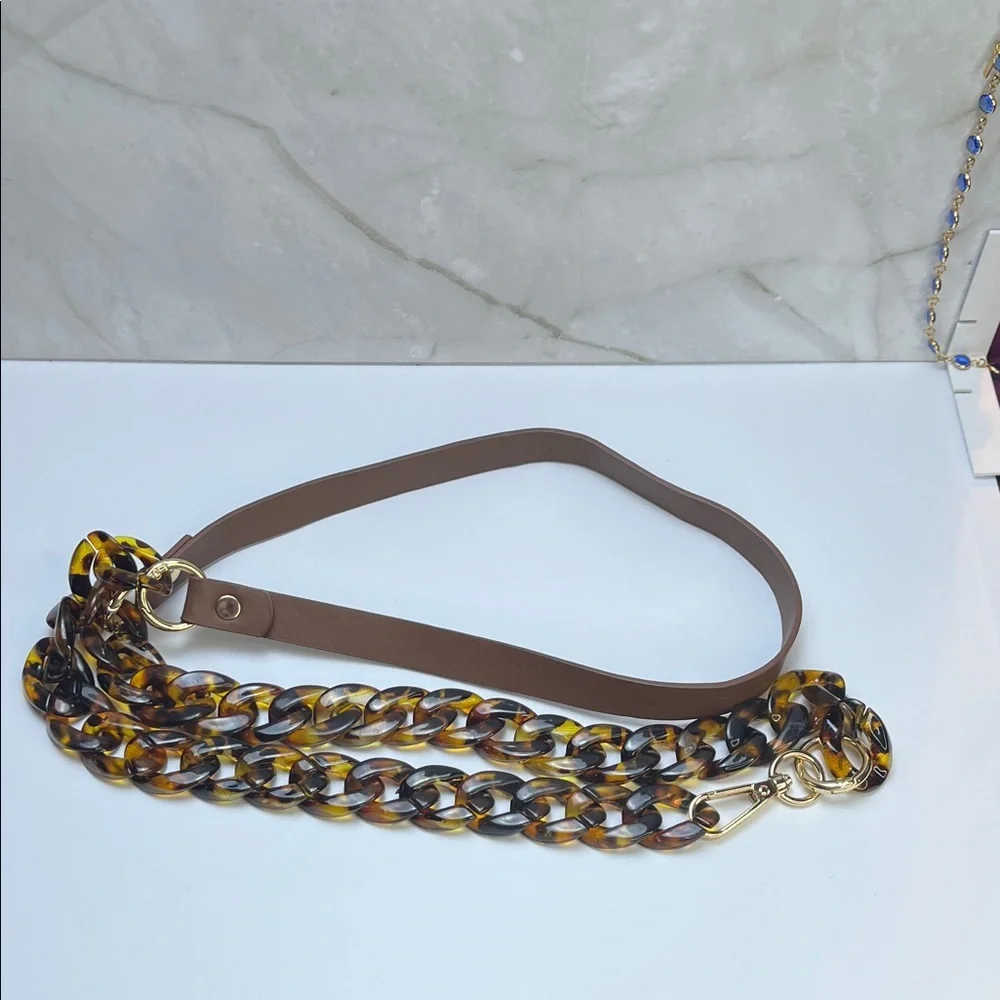 Tortoiseshell Chain Link belt